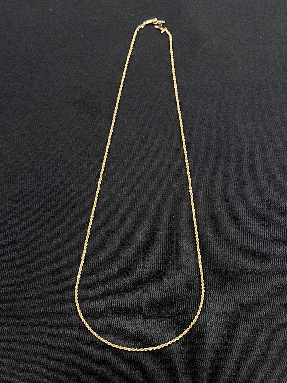 10K Gold 22in 1mm Rope Chain Necklace Women/Men - Picture 3 of 11